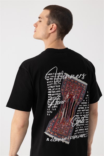 Etnik Baskılı Nakışlı T-Shirt