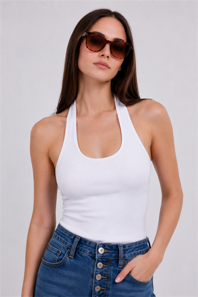 Halter Yaka Fitilli Body