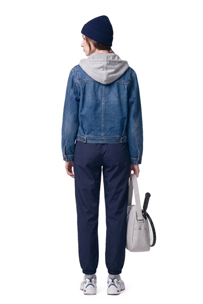 Kapüşonlu Crop Denim Ceket