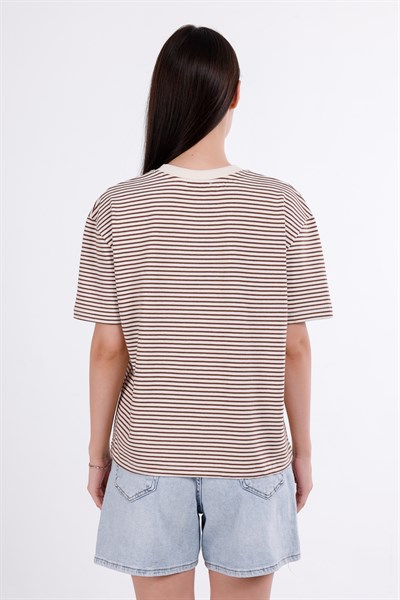 Kısa Kollu Çizgili T-Shirt