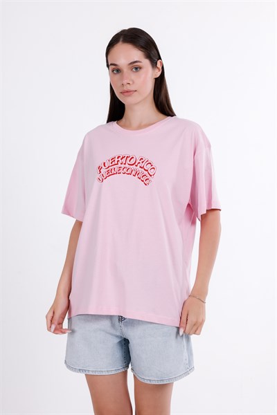 Puerto Rico Baskılı T-Shirt