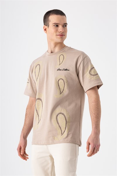 Şal Desen Baskılı T-Shirt