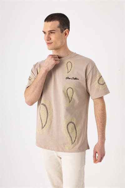 Şal Desen Baskılı T-Shirt