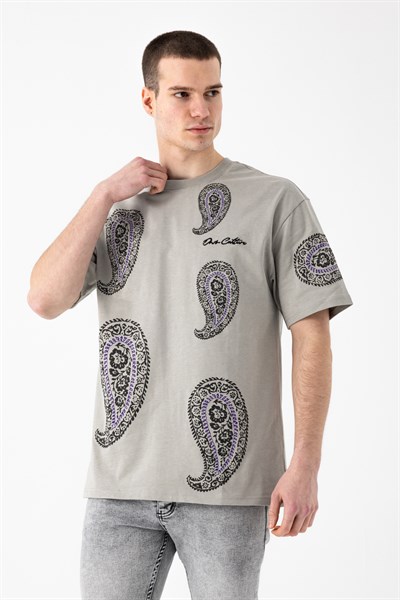 Şal Desen Baskılı T-Shirt