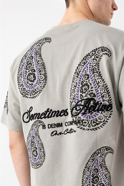 Şal Desen Baskılı T-Shirt