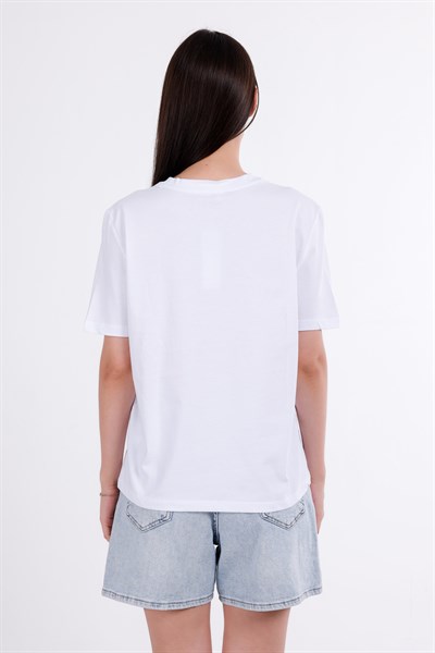 Taşlı Baskılı T-Shirt