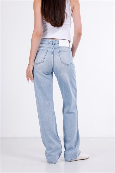 Taşlı Straight Jean