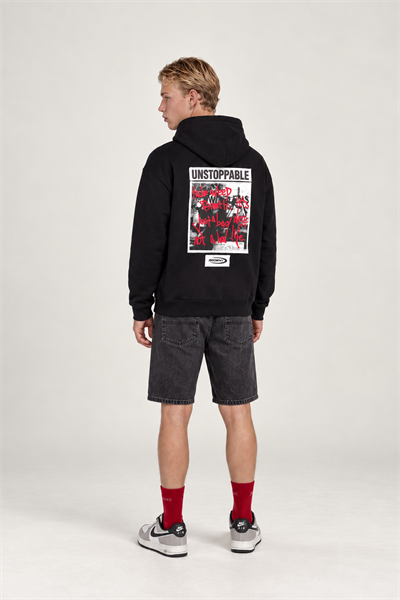 Unstoppable Yamalı Oversize Kapüşonlu Sweatshirt
