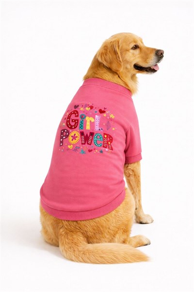 Büyük Irk Girl Power Köpek Kıyafeti Köpek Sweati (11-45KG)