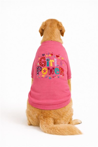 Büyük Irk Girl Power Köpek Kıyafeti Köpek Sweati (11-45KG)
