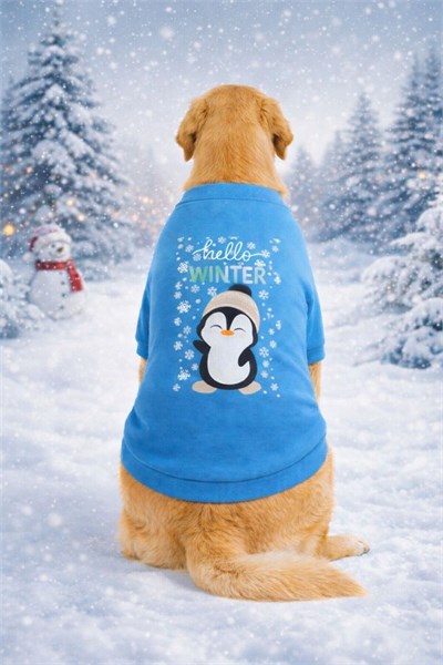 Büyük Irk Hello Winter Köpek Kıyafeti Köpek Sweati (11-45KG)