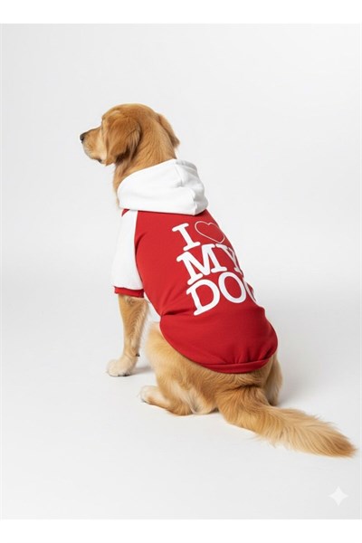 Büyük Irk Love My Dog Köpek Sweati Köpek Kıyafeti (11-45kg)