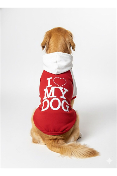 Büyük Irk Love My Dog Köpek Sweati Köpek Kıyafeti (11-45kg)