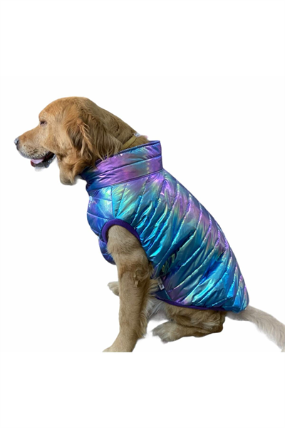 Büyük Irk Metallic Purple Anorak Kolsuz Puf Mont