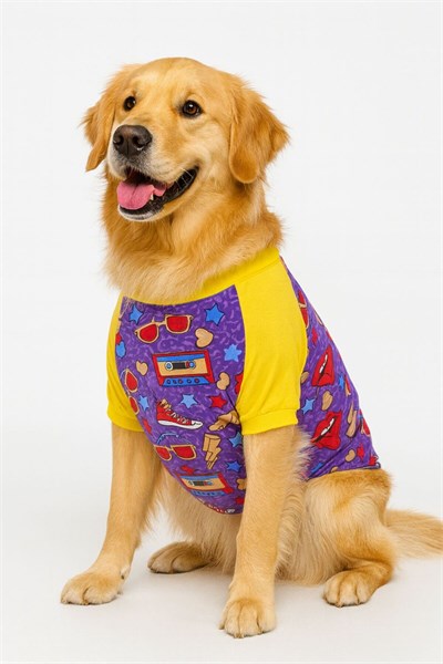 Büyük Irk Purple Flash Köpek Sweati Köpek Kıyafeti (11-45kg)