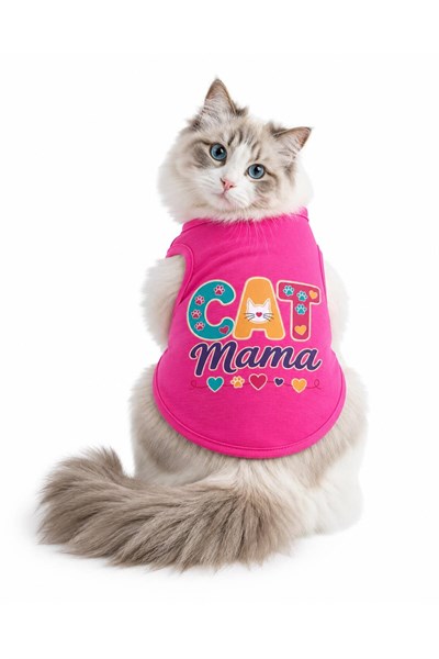 Cat Mama Kedi Kıyafeti Kedi Atleti - XLARGE BEDEN (5,5-7,5 KG KEDİ İÇİN)