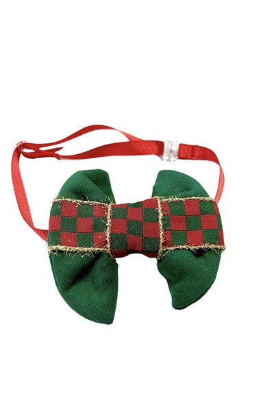 Ekose green noel kedi& köpek papyonu