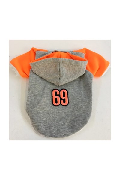 Küçük Irk 69 Neon Oranj Kedi-köpek Sweati m Beden 1,6 Kg -3,5 kg sırt Ölçüsü 25 cm