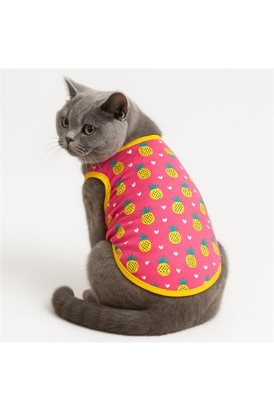 Küçük Irk Ananas Kedi Köpek Atleti (1-10kg)