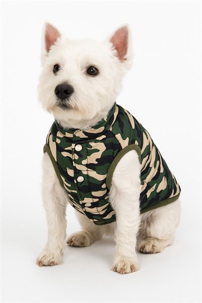 Küçük Irk Askeri Anorak Kedi & Köpek Yeleği (1 Kg-11 Kg)