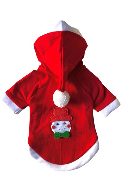 Küçük Irk Laughing Snowman Yılbaşı Kedi Köpek Kıyafeti Sweati (1-10 KG)