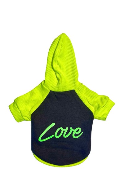 KÜÇÜK IRK LOVE NEON KEDİ-KÖPEK SWEATİ(0-10 KG)