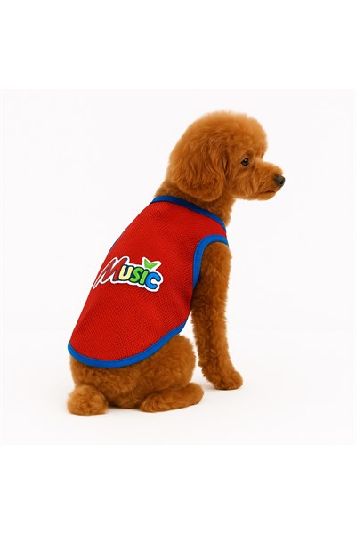 Küçük Irk Music File Köpek-Kedi Atleti Kıyafeti (1-10KG)