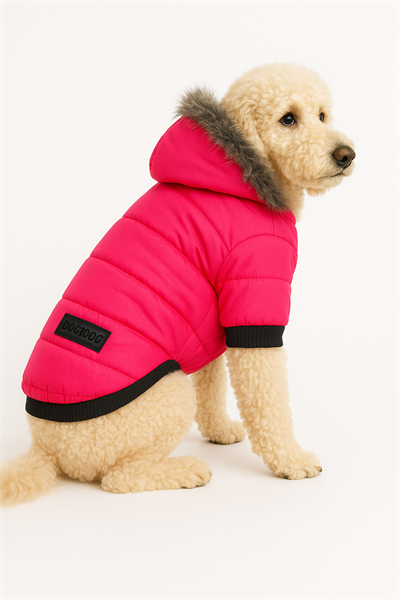 Küçük Irk Neon Pink Anorak Puf Köpek Montu (01-10kg Arası)