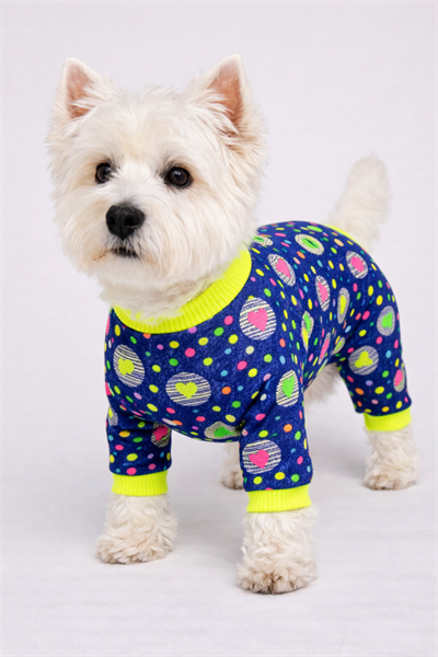 Küçük Irk Neon Points Köpek Tulumu Köpek Kıyafeti (1-10KG)