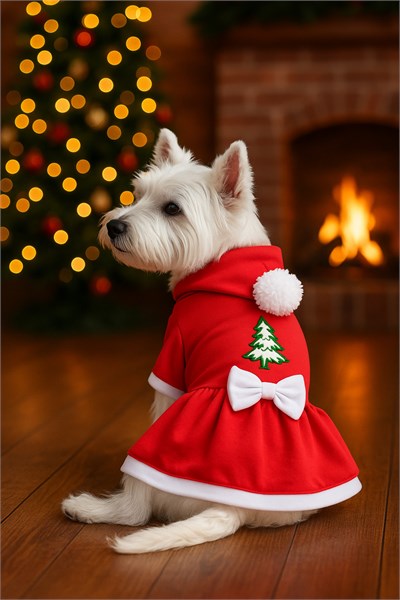 Küçük Irk Noel Anne Kıyafeti