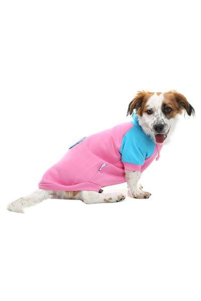 Küçük Irk Pembe Pati Kedi Köpek Sweati -kedi Köpek Kiyafeti