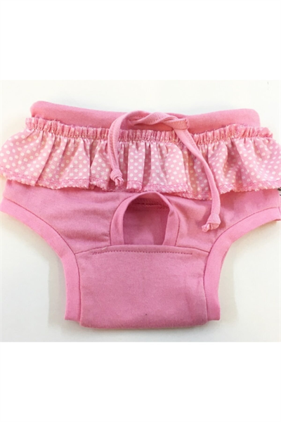 Küçük Irk Pempe Puantiyeli Regli Kedi Köpek İç Çamaşırı
