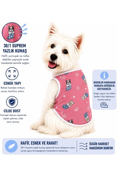 Küçük Irk Pink Dog Köpek Kıyafeti Kedi Atleti Kedi Kıyafeti (1-10KG)