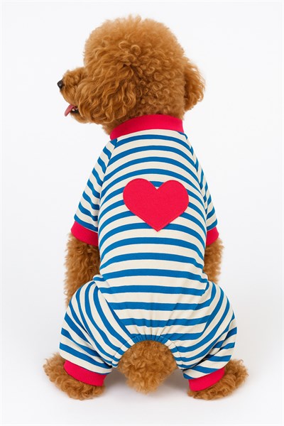 Küçük Irk Pinky Heart Kedi Kıyafeti Köpek Kıyafeti Köpek Tulumu (1-10KG)