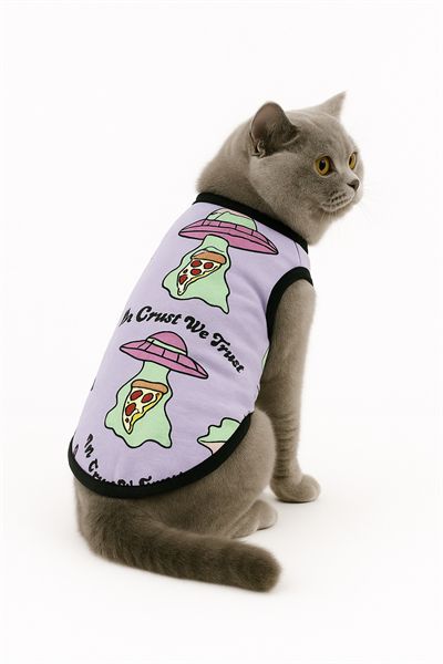 Küçük Irk Pizza Kedi Kıyafeti Köpek Atleti Köpek Kıyafeti (1 Kg-10 Kg)