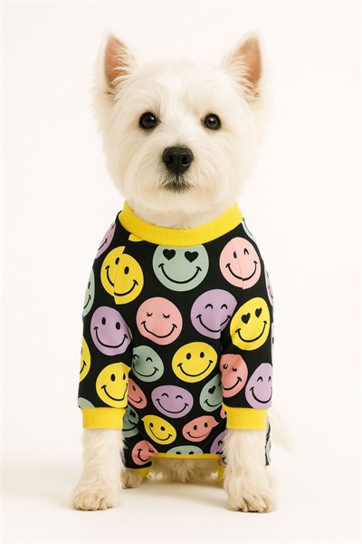 Küçük Irk Smile Kışlık Köpek Kıyafeti Köpek Tulumu (1-10KG)