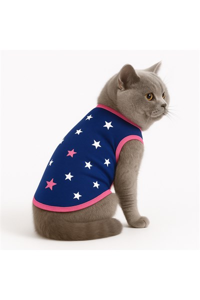 Küçük Irk Star Pink Kedi & Köpek Atleti (1-10 Kg)