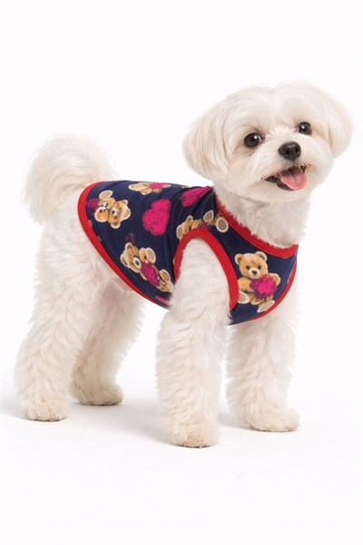 Küçük Irk Sweet Bear Köpek Atleti Kedi Atleti Köpek Kıyafeti (1-10KG)