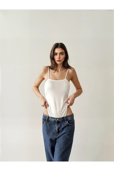 Kadın İnce Askılı Bodysuit