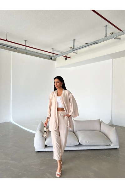 Kadın Kimono&Pantolon Takım