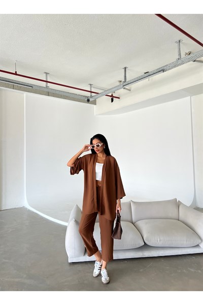 Kadın Kimono&Pantolon Takım
