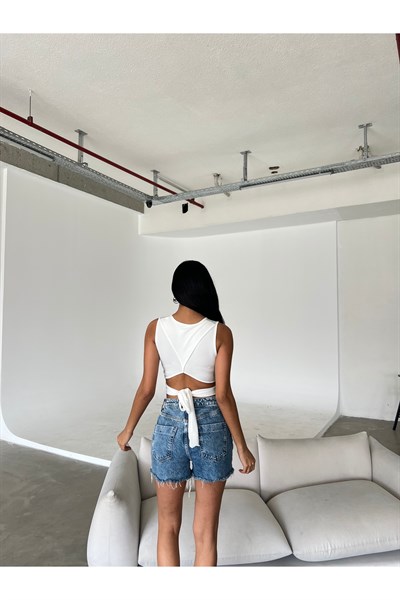 Kadın Sırt Bağlamalı Crop