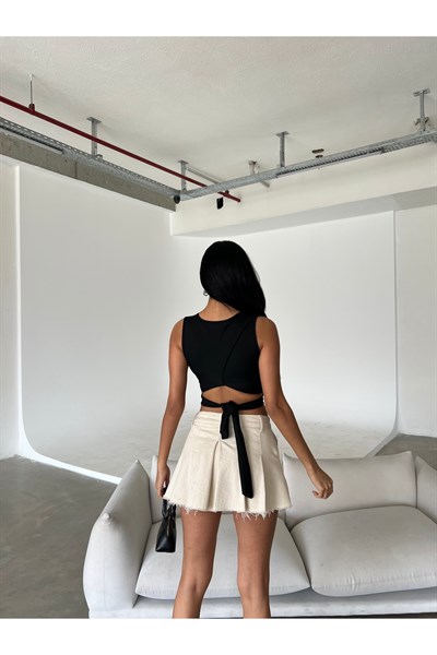 Kadın Sırt Bağlamalı Crop