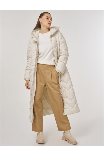 Kayra Cep Detaylı Anorak Mont Ekru