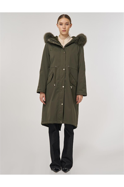 Kayra Cep Detaylı Anorak Mont Haki