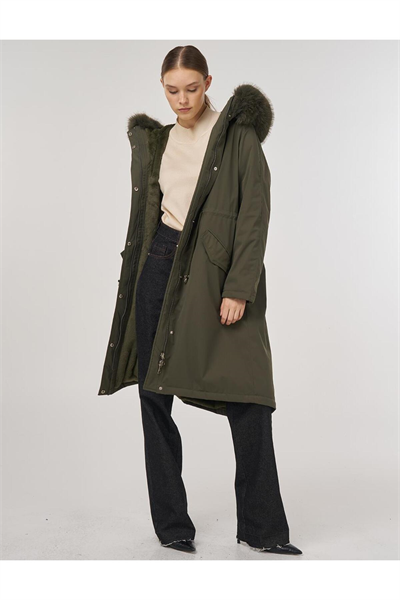 Kayra Cep Detaylı Anorak Mont Haki