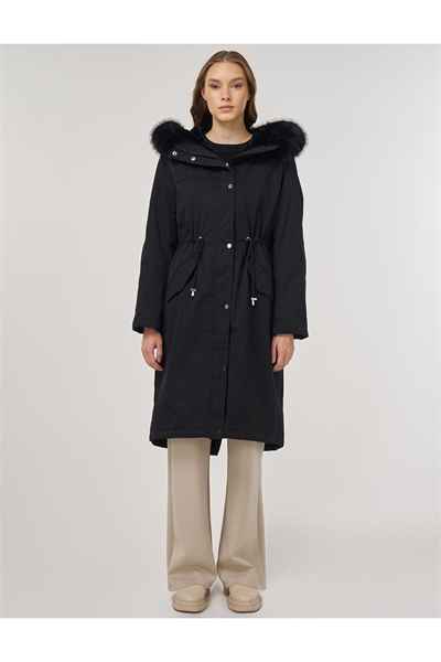 Kayra Cep Detaylı Anorak Mont Siyah