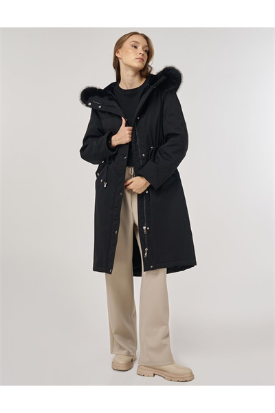 Kayra Cep Detaylı Anorak Mont Siyah