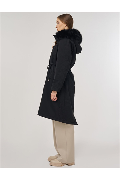 Kayra Cep Detaylı Anorak Mont Siyah