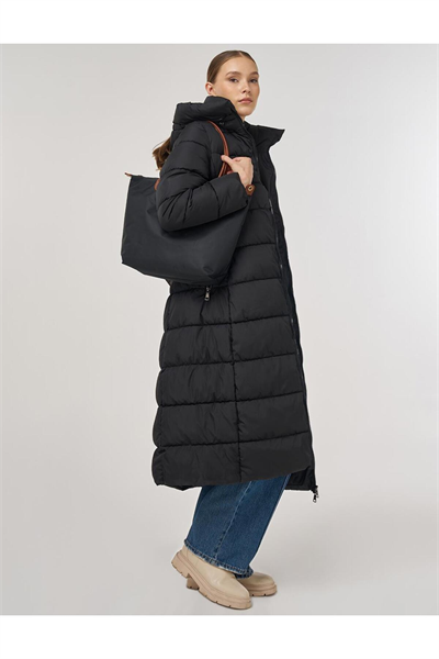 Kayra Fermuar Detaylı Anorak Mont Siyah